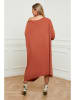 Plus Size Company Sukienka "Gandy" w kolorze rdzawoczerwonym