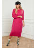 Plus Size Company Kleid "Idrina" in Fuchsia