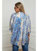 Plus Size Company Bluse "Izalea" in Blau/ Beige