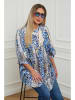 Plus Size Company Bluzka "Izalea" w kolorze niebiesko-beżowym