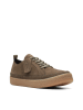 Clarks Leder-Sneakers "Barleigh Lace" in Khaki