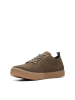 Clarks Skórzane sneakersy "Barleigh Lace" w kolorze khaki