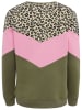 Zwillingsherz Sweatshirt "Konny" in Khaki/ Rosa