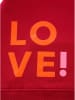 Zwillingsherz Hoodie "LOVE" in Rot
