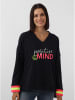 Zwillingsherz Sweatshirt "Talisa" in Schwarz