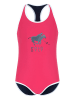 Polo Sylt Badeanzug in Pink/ Weiß/ Dunkelblau