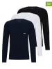 Hugo Boss Underwear 3er-Set: Longsleeves in Dunkelblau/ Schwarz/ Weiß