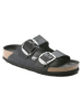 Birkenstock Leder-Pantoletten "Arizona" in Schwarz