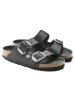Birkenstock Leder-Pantoletten "Arizona" in Schwarz