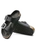 Birkenstock Skórzane klapki "Arizona" w kolorze czarnym