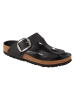 Birkenstock Leder-Zehentrenner "Gizeh" in Schwarz - Weite N