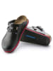 Birkenstock Leren clogs "Kay" zwart - wijdte S