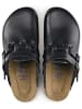 Birkenstock Leren clogs "Kay" zwart - wijdte S