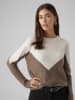 Vero Moda Pullover in Braun/ Creme