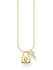Thomas Sabo Vergold. Halskette mit Schmuckelementen - (L)45 cm