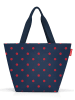 Reisenthel Shopper "M" donkerblauw/rood - (B)51 x (H)30,5 x (D)26 cm