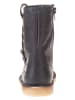 POM POM Leder-Winterboots in Dunkelblau