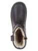 POM POM Leder-Winterboots in Dunkelblau