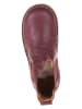 POM POM Leder-Chelsea-Boots in Bordeaux