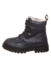 POM POM Leder-Boots in Dunkelblau