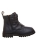 POM POM Leren boots donkerblauw