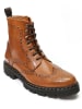 British Passport Leder-Boots in Hellbraun