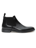 British Passport Leder-Chelsea-Boots in Schwarz