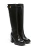 British Passport Leder-Stiefel in Schwarz