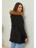 Curvy Lady Übergangsmantel in Schwarz