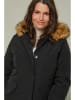 Curvy Lady Winterjacke in Schwarz