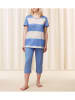 Triumph Pyjama blauw/wit
