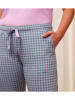 Triumph Spodnie piżamowe w kolorze zielono-fioletowym