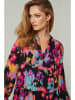 Plume Jurk "Idylle" zwart/meerkleurig