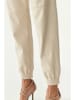 TATUUM Kunstleren broek beige