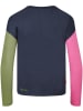 Trollkids Koszulka "Verdal" w kolorze różowo-oliwkowo-granatowym