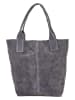 Florence Bags Skórzany shopper bag "Croas" w kolorze szarym - 33 x 40 x 15 cm