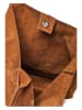 Florence Bags Skórzany shopper bag "Croas" w kolorze jasnobrązowym - 33 x 40 x 15 cm