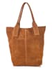 Florence Bags Skórzany shopper bag "Croas" w kolorze jasnobrązowym - 33 x 40 x 15 cm