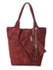 Florence Bags Leder-Shopper "Croas" in Bordeaux - (B)33 x (H)40 x (T)15 cm