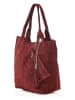 Florence Bags Leder-Shopper "Croas" in Bordeaux - (B)33 x (H)40 x (T)15 cm