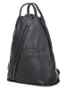 Florence Bags Skórzany plecak "Stax" w kolorze czarnym - 31 x 24 x 12 cm