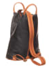 Florence Bags Leder-Rucksack "Stax" in Schwarz/ Braun - (B)31 x (H)24 x (T)12 cm