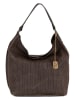 Anna Morellini Leder-Schultertasche "Sebastiana" in Braun - (B)38 x (H)36 x (T)14 cm