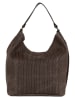 Anna Morellini Leder-Schultertasche "Sebastiana" in Braun - (B)38 x (H)36 x (T)14 cm