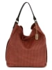 Anna Morellini Leren schoudertas "Sebastiana" bruin - (B)38 x (H)36 x (D)14 cm