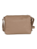 Anna Morellini Leder-Umhängetasche "Orlanda" in Taupe - (B)29 x (H)23 x (T)12 cm
