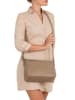 Anna Morellini Leder-Umhängetasche "Orlanda" in Taupe - (B)29 x (H)23 x (T)12 cm