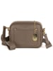 Anna Morellini Leder-Umhängetasche "Aldina" in Taupe - (B)22 x (H)18 x (T)11 cm