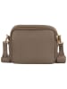 Anna Morellini Leder-Umhängetasche "Aldina" in Taupe - (B)22 x (H)18 x (T)11 cm