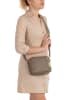 Anna Morellini Leder-Umhängetasche "Aldina" in Taupe - (B)22 x (H)18 x (T)11 cm